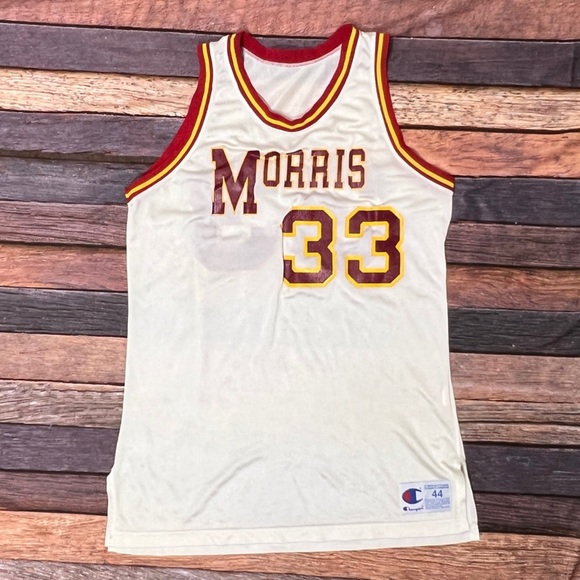 VTG 1980s Champion Morris Basketball Sports Mens Jersey Shirt - Picture 1 of 7